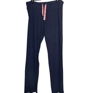 Nautica S/P/CH Blue 100% Cotton Pajama Pants w Pink Polka Dots [0127]